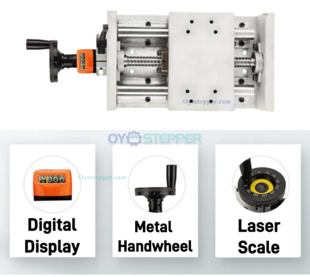 Manual Linear Rail Slide Table 1605 Ball Screw Handwheel 150mm CNC Actuator
